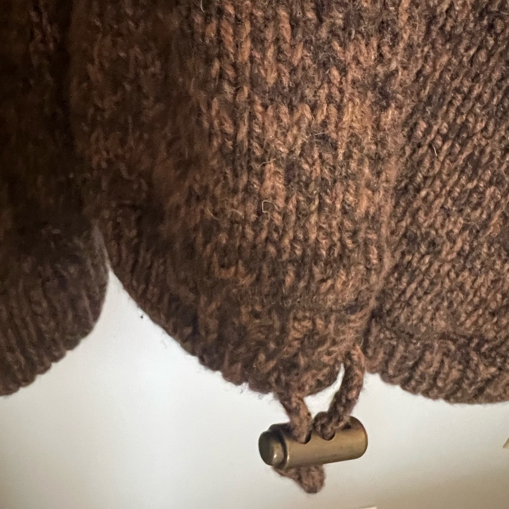 LL Bean Mens Brown Sweater Lambs Wool Size XL Regular - Picture 4 of 4